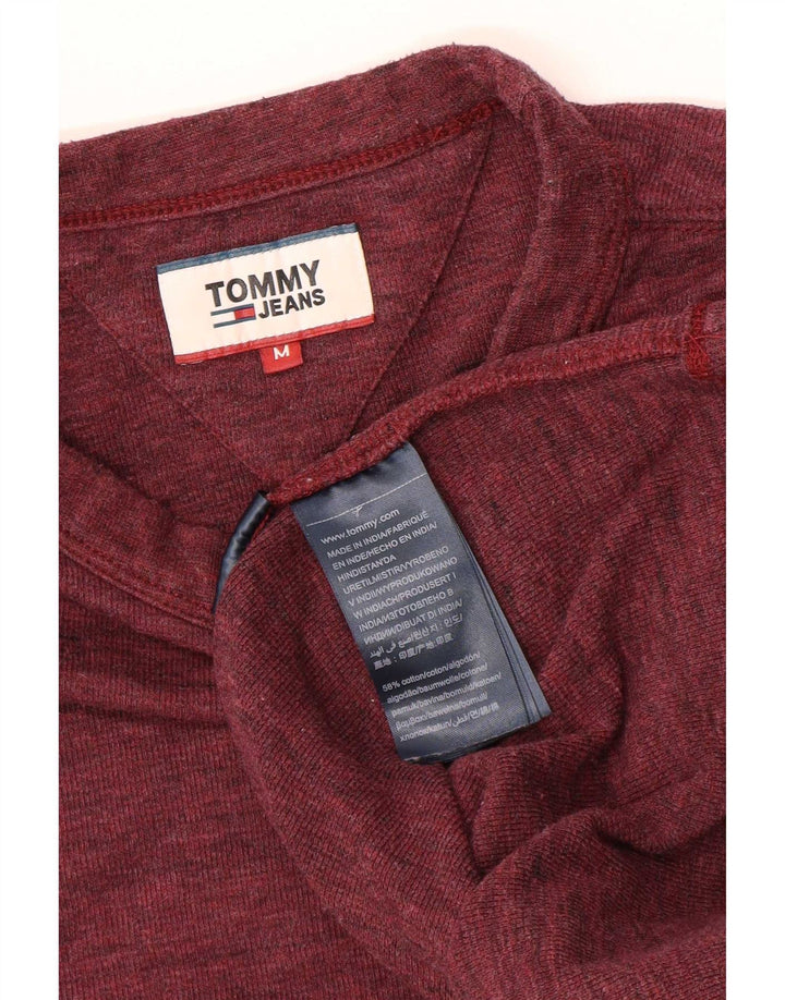Tommy Hilfiger Herre Top Langærmet Medium Bourgogne Flecked Bomuld