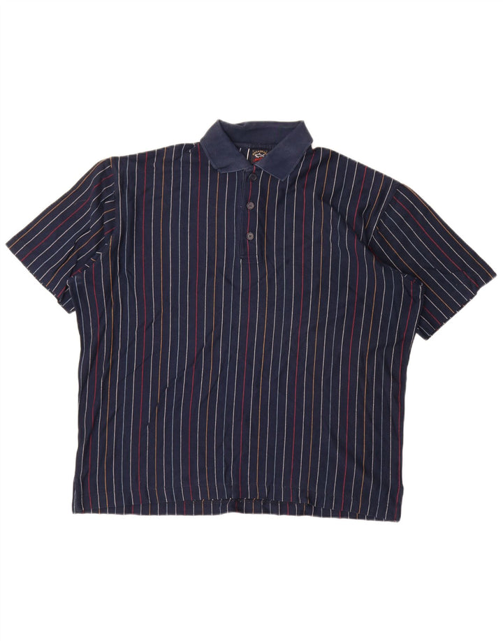 Paul & Shark herre poloshirt stor marineblå stribet