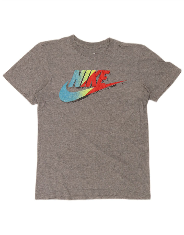 NIKE Herre Regular Fit grafisk T-shirt Top XS Grå