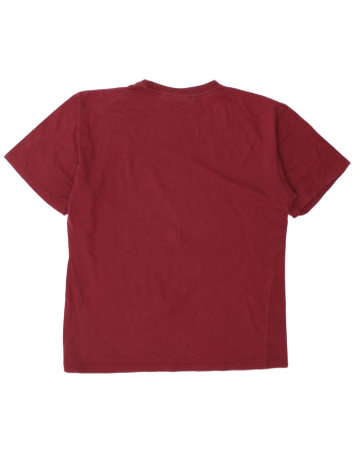 Reebok Herre T-Shirt Top Stor Bourgogne Bomuld
