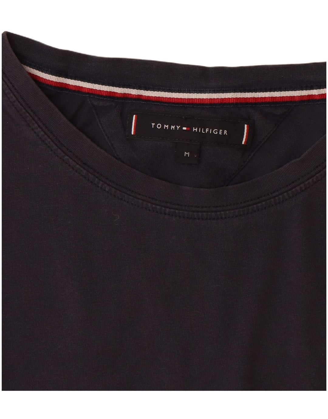 TOMMY HILFIGER Herre T-shirt Top Medium Marineblå Bomuld