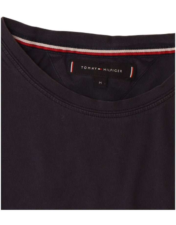 TOMMY HILFIGER Herre T-shirt Top Medium Marineblå Bomuld