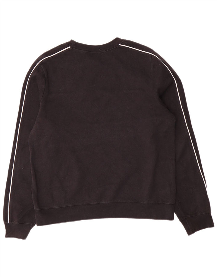 Nike Dame Sweatshirt Jumper UK 14 Medium Sort Bomuld
