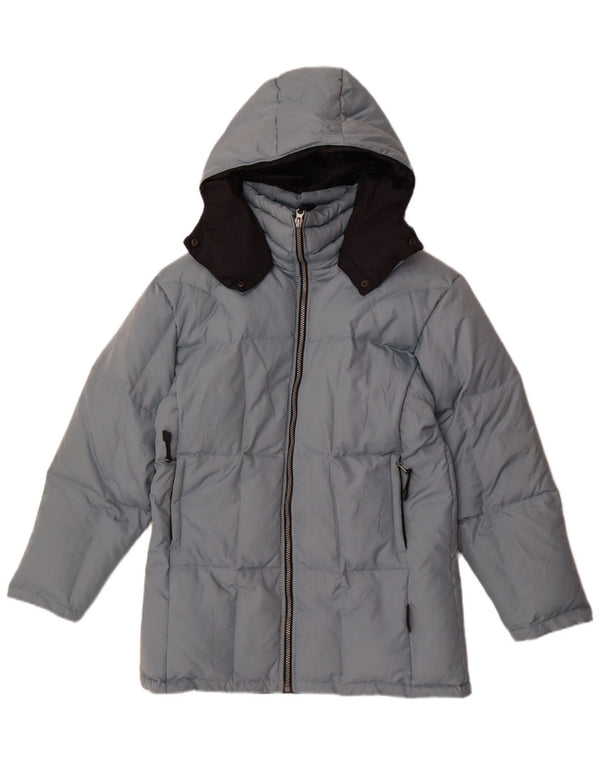 Asics Herre hættepolstret jakke UK 36 Small Blue Polyester