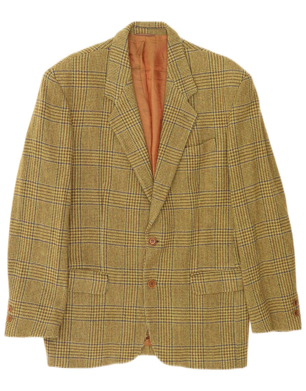 DK.PEDRINI Herre 2 Button Blazer Jacket IT 50 Large Green Houndstooth