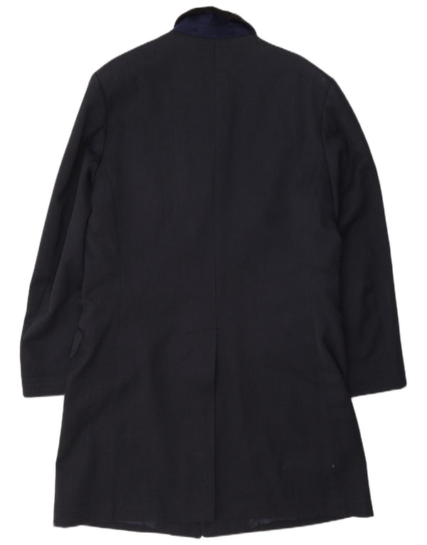 Vintage overfrakke til mænd UK 42 XL marineblå uld