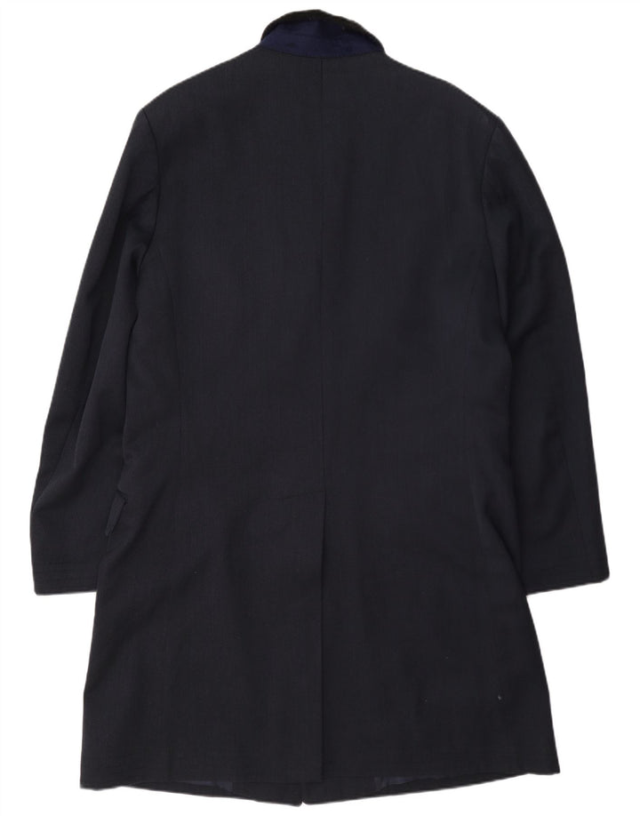 Vintage overfrakke til mænd UK 42 XL marineblå uld