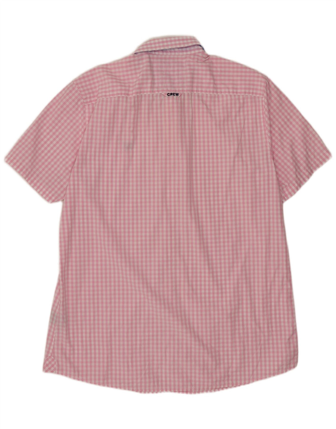 J. CREW Kortærmet herreskjorte XL Pink Gingham Bomuld