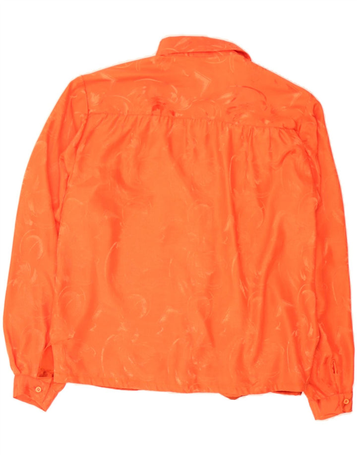 VINTAGE Womens Shirt Blouse IT 48 XL Orange Floral Vintage Vintage and Second-Hand Vintage from Messina Hembry 