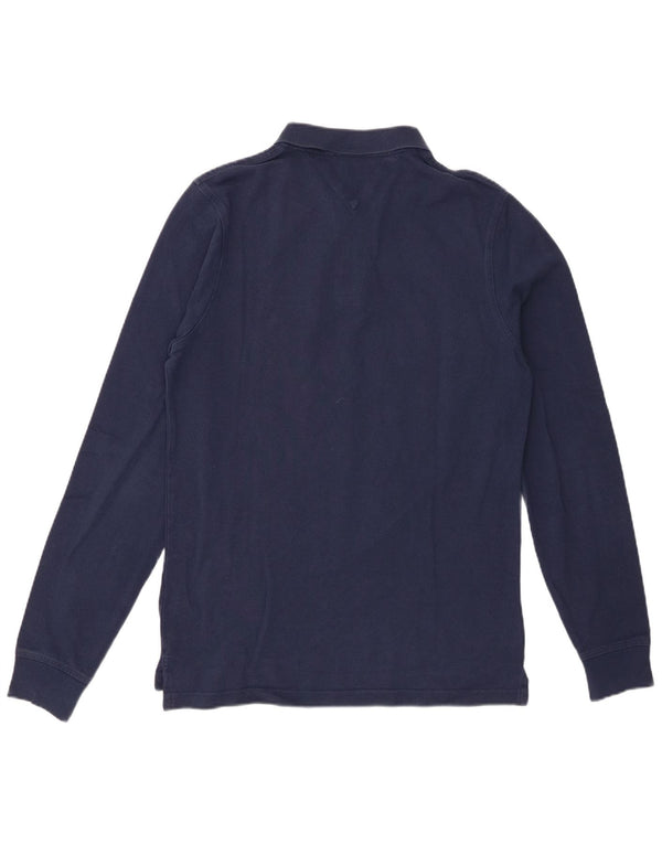 Tommy Hilfiger Langærmet Slim Fit Polo Shirt til mænd Medium Marineblå Bomuld