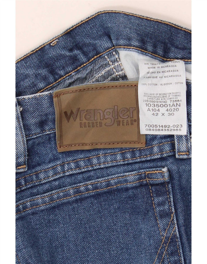Wrangler Straight Jeans til mænd W42 L30 blå bomuld