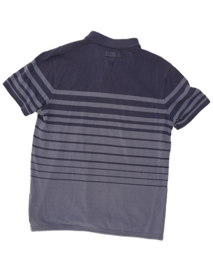 Fat Face Herre Polo Shirt Stor Blå Stribet Bomuld