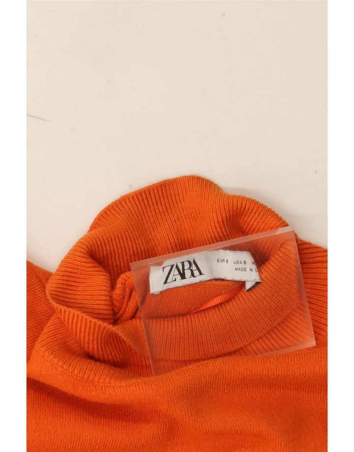 Zara Dame Jumper Dress UK 8 Small Orange