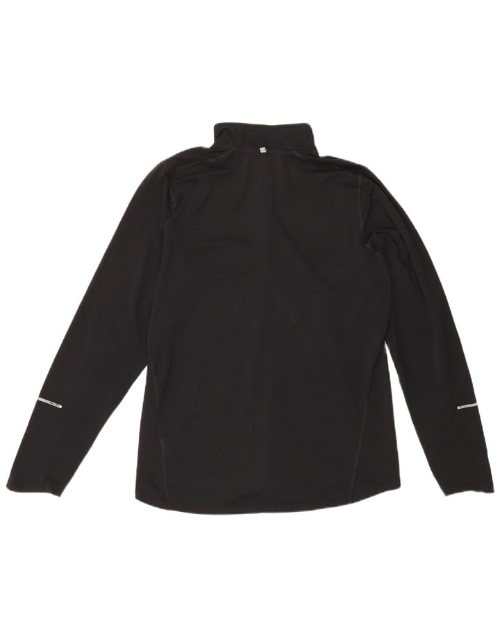 Nike Herre Dri Fit Pullover med lynlås-hals Træningsdragt Top Medium Sort Polyester