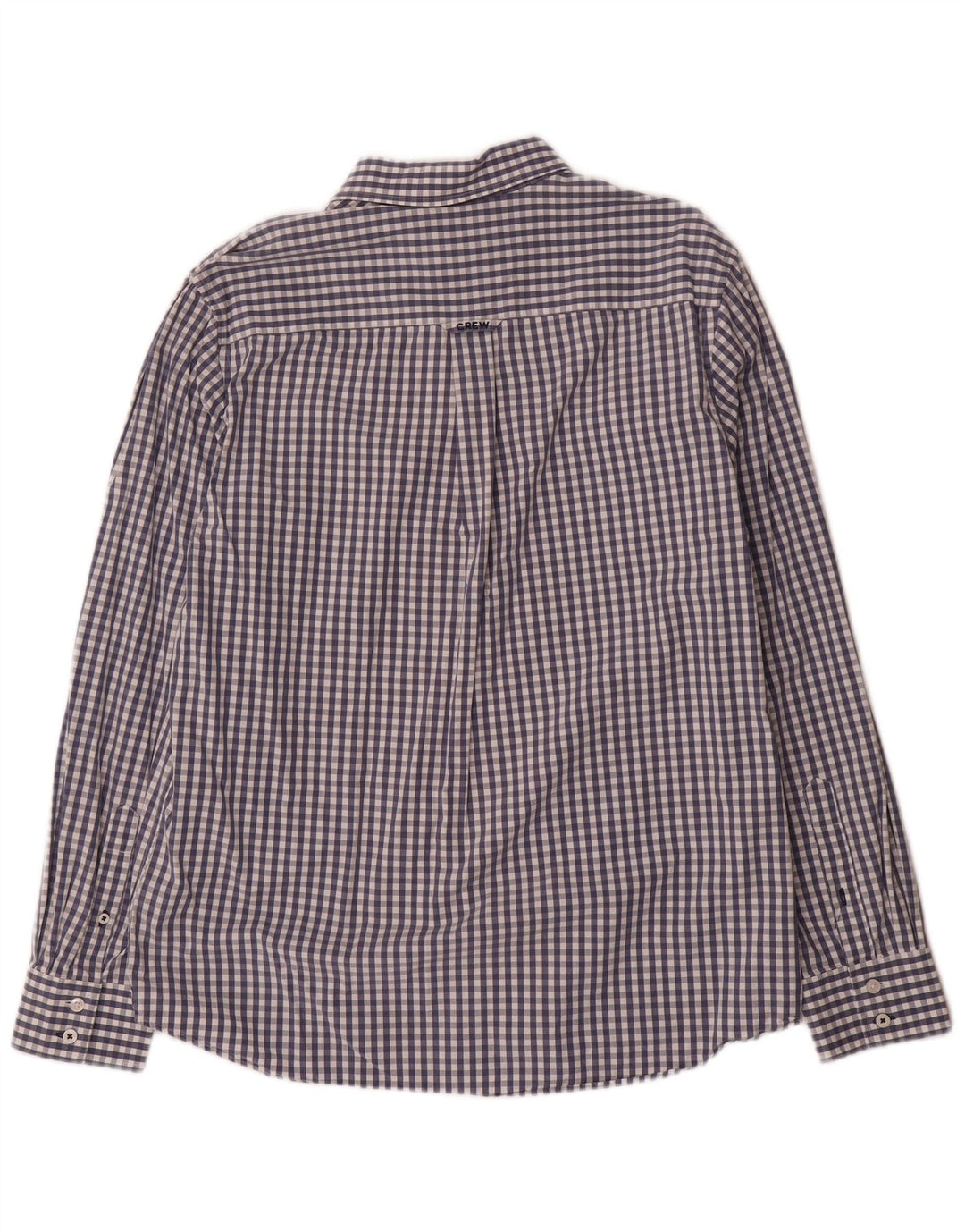 Crew Clothing Herre Classic Fit Shirt Large Navy Blue Gingham Cotton