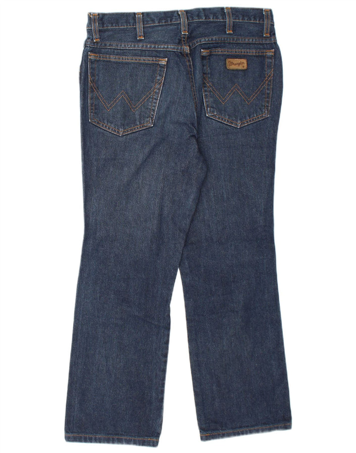 Wrangler Herre Alaska Straight Jeans W33 L27 Blå Bomuld
