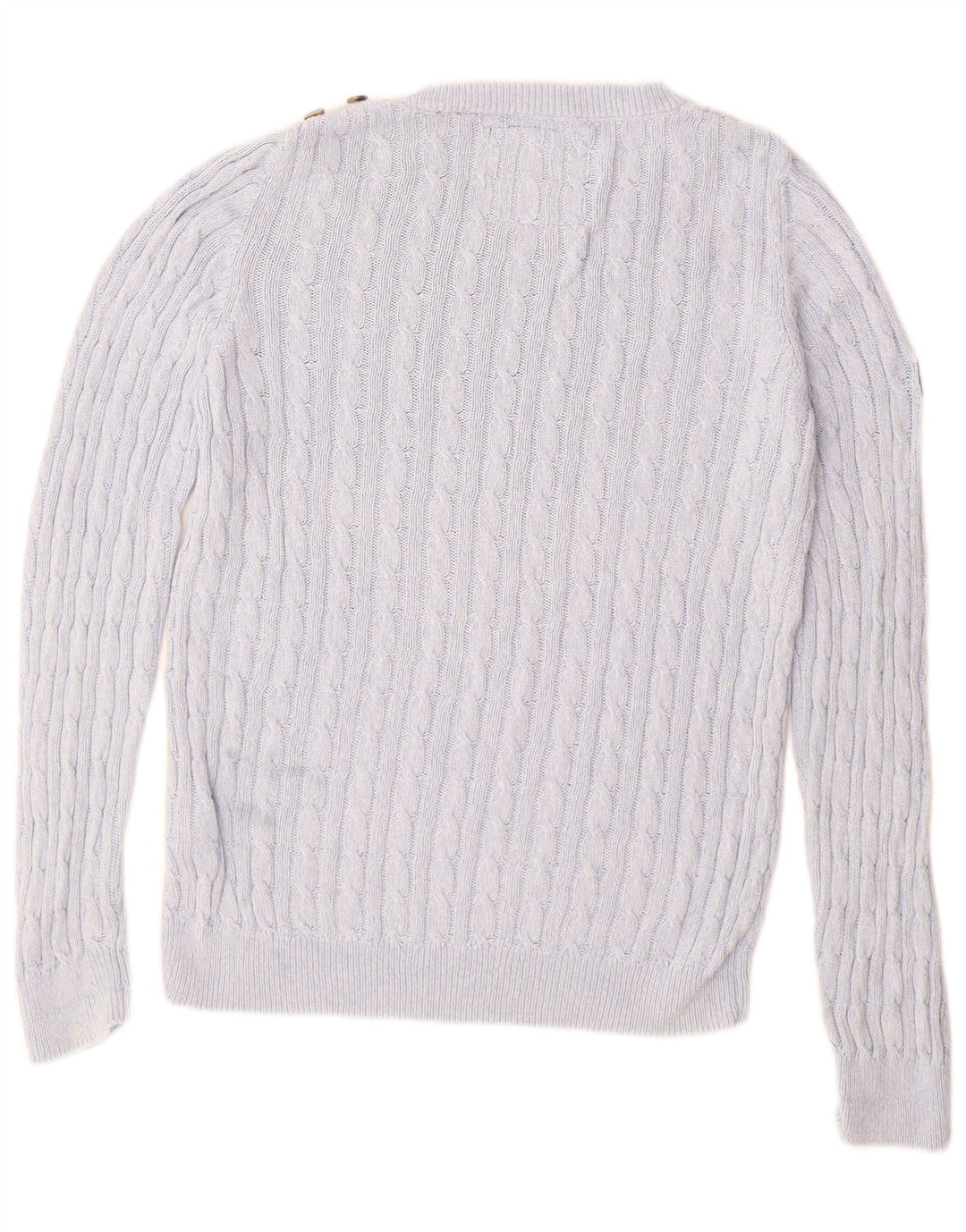 SUPERDRY Dame Boat Neck Jumper Sweater UK 14 Large Blue Cotton