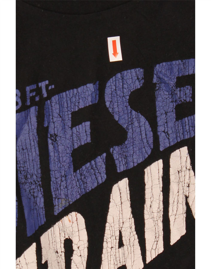 Diesel Herre Grafisk T-Shirt Top XL Sort Bomuld