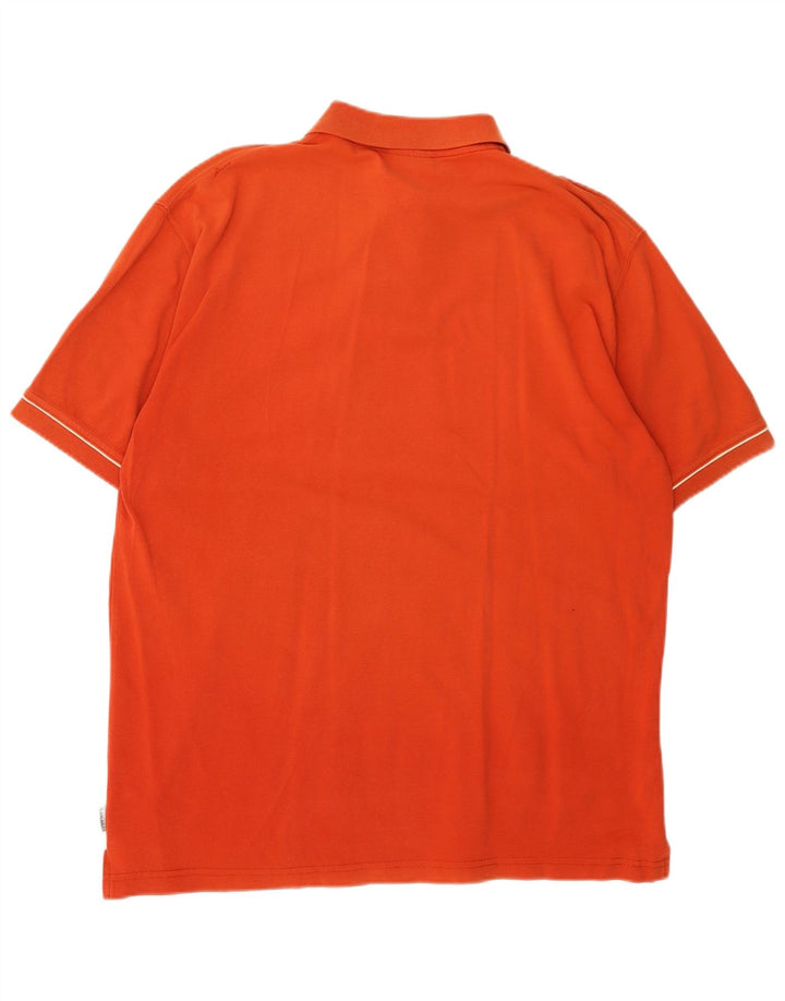 REEBOK Polo Shirt til mænd XL Orange Bomuld