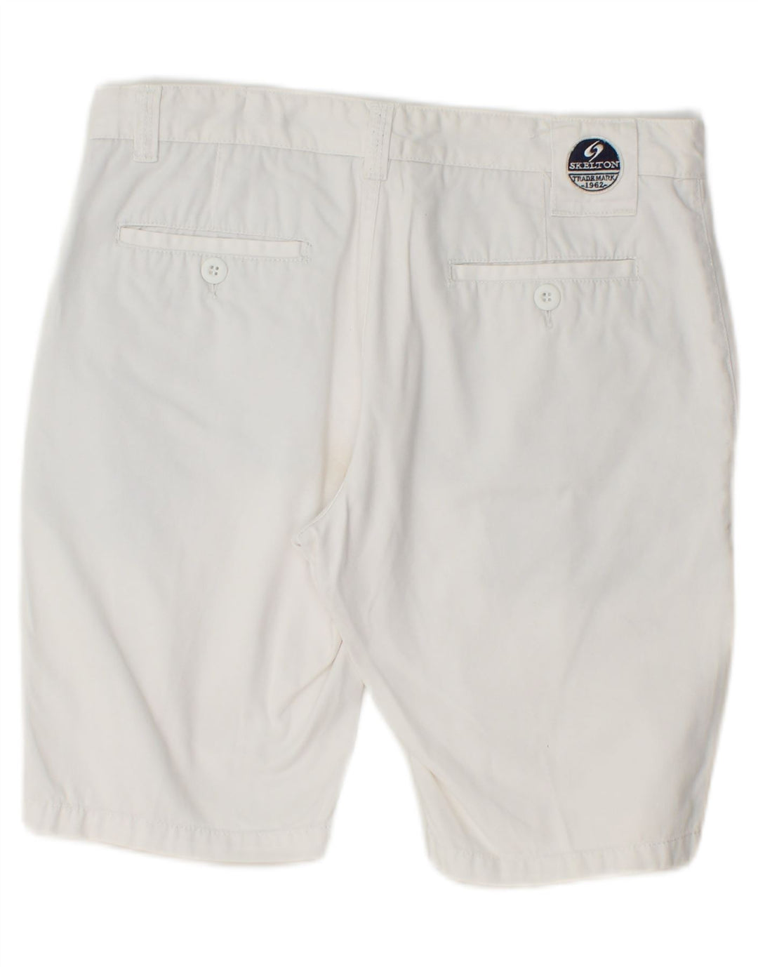 VINTAGE Chino Shorts til mænd IT 48 Medium W32 Hvid Bomuld