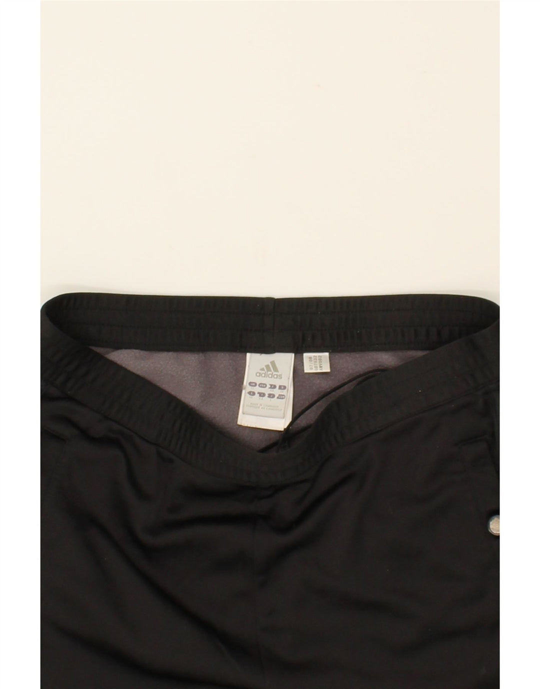 ADIDAS Womens Capri Tracksuit Trousers Joggers UK 12 Medium Black Vintage Adidas and Second-Hand Adidas from Messina Hembry 