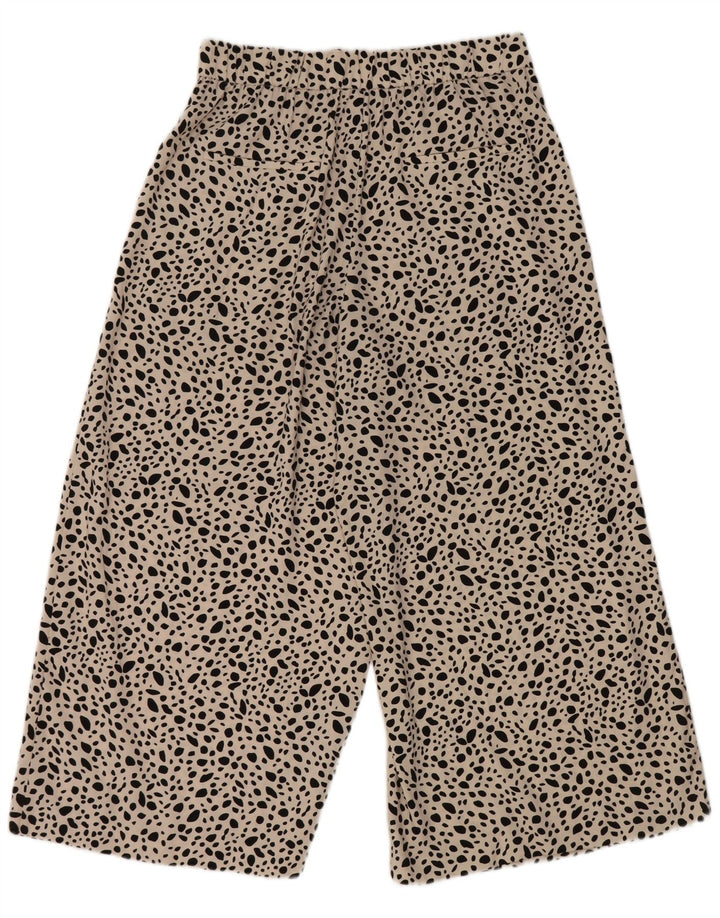 Zara Womens Wide Leg Cropped Trousers Medium W30 L24 White Flecked