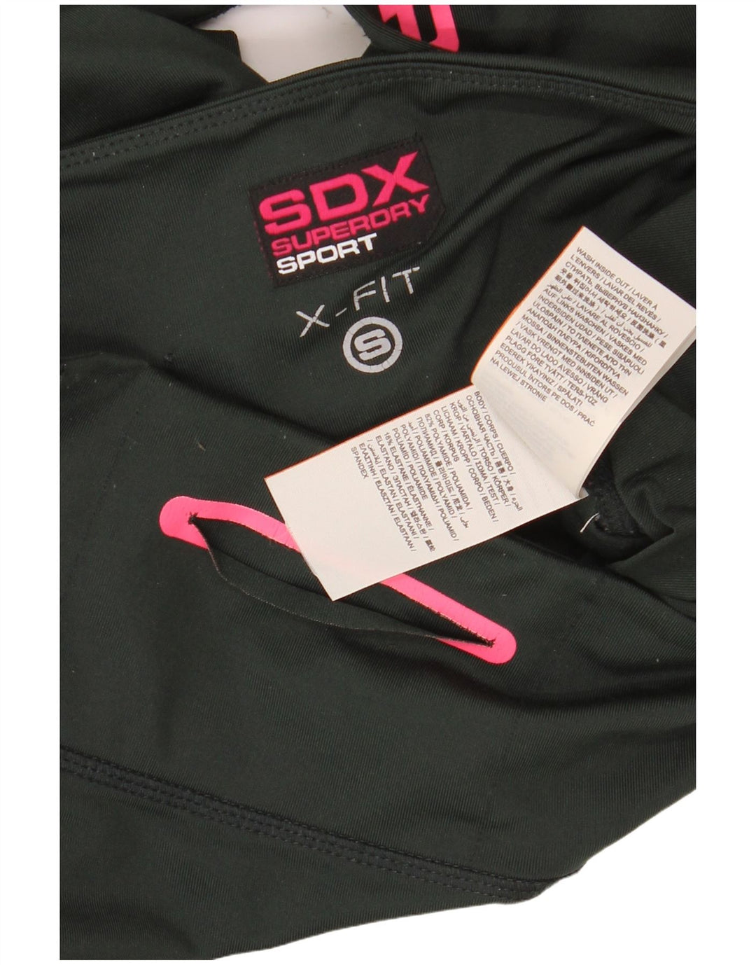 SUPERDRY Grafiske Leggings til kvinder UK 10 Lille grøn polyamid