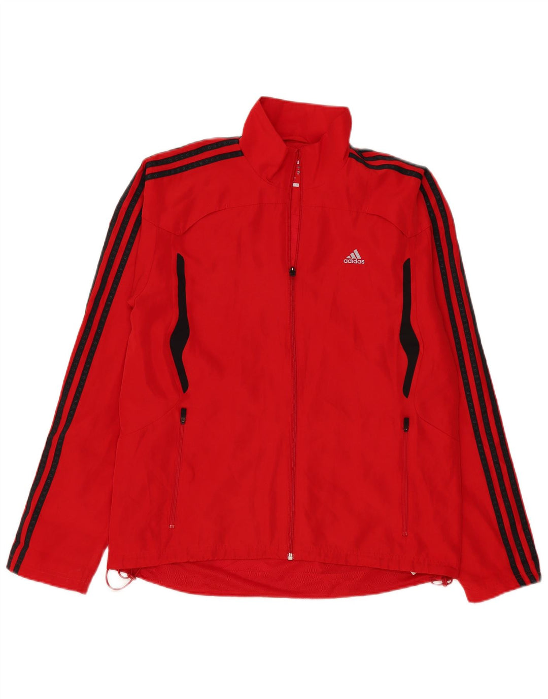 Adidas Herre Climacool Regnjakke UK 40 Large Red Colourblock Polyester