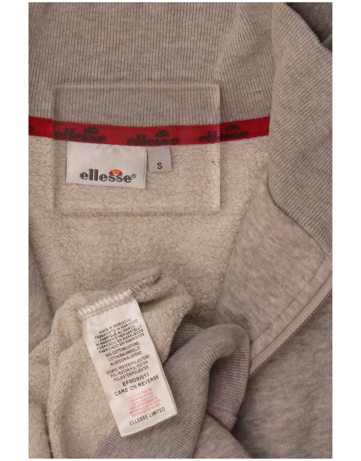 Ellesse Womens træningsdragt topjakke UK 10 Small Grey Flecked Bomuld