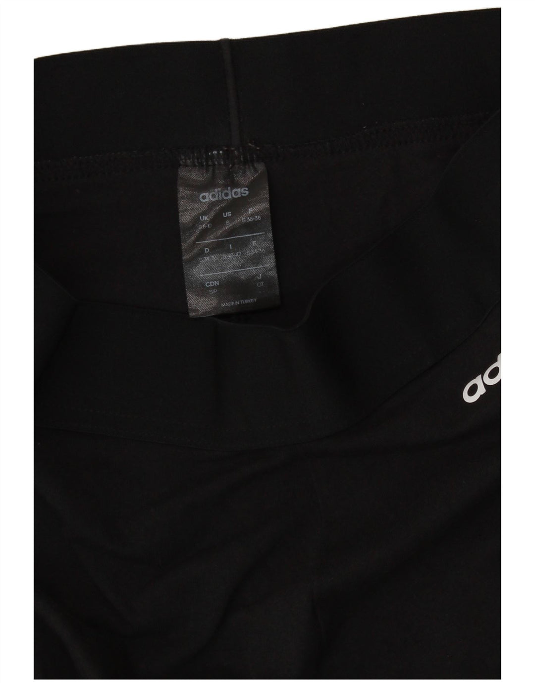 ADIDAS Womens Leggings UK 8/10 Small  Black Cotton