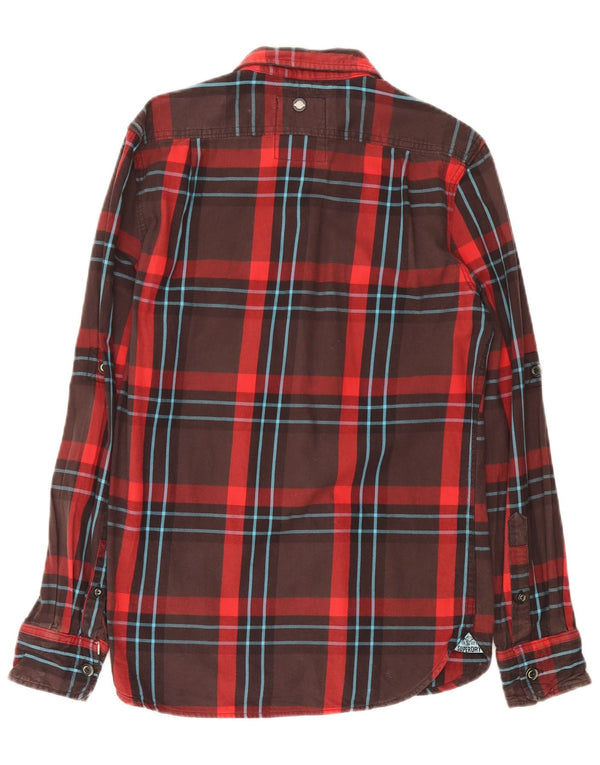 Superdry Flanelskjorte til mænd, medium brun ternet bomuld