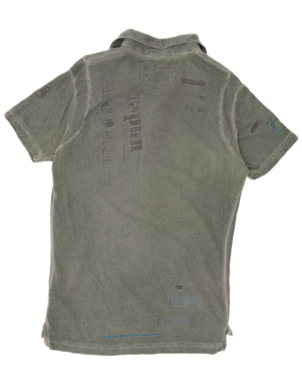 Diesel Herre grafisk poloshirt Medium Grøn Bomuld