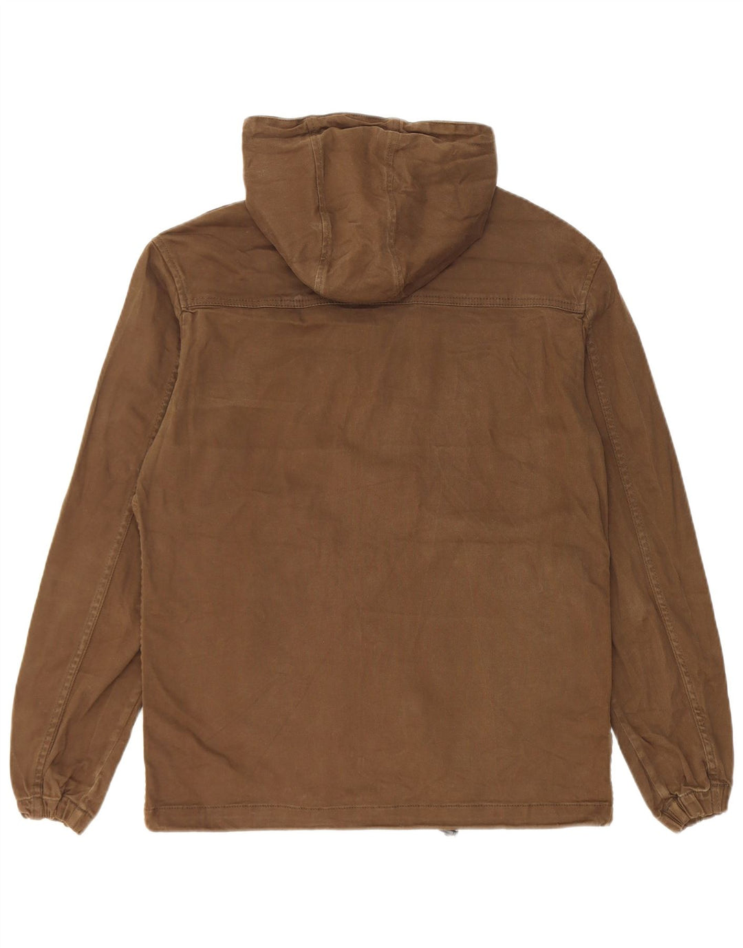 Zara Herre Hooded Bomber Jacket UK 38 Medium Khaki Cotton
