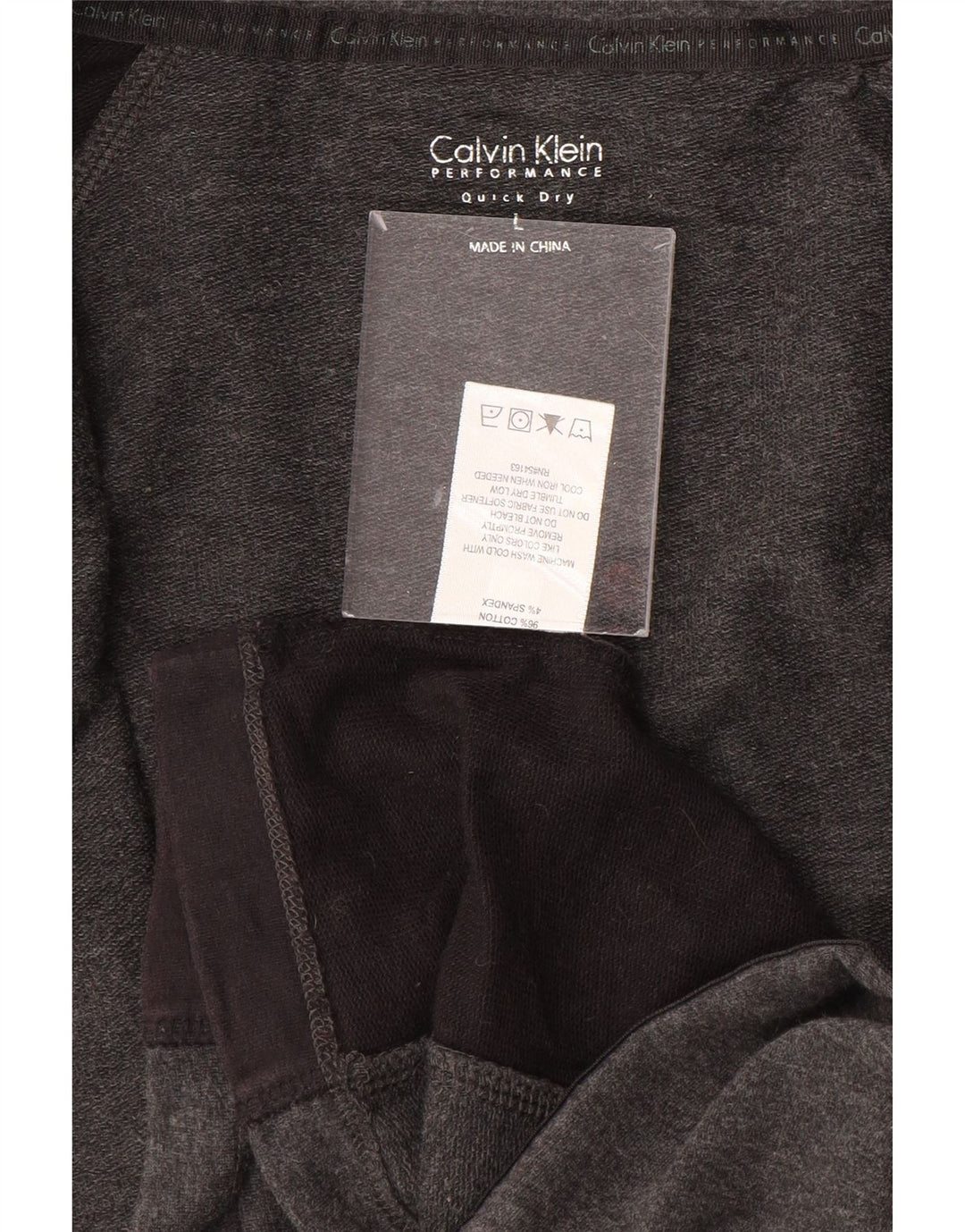 CALVIN KLEIN Womens Performance træningsdragt Topjakke UK 14 Large Grå
