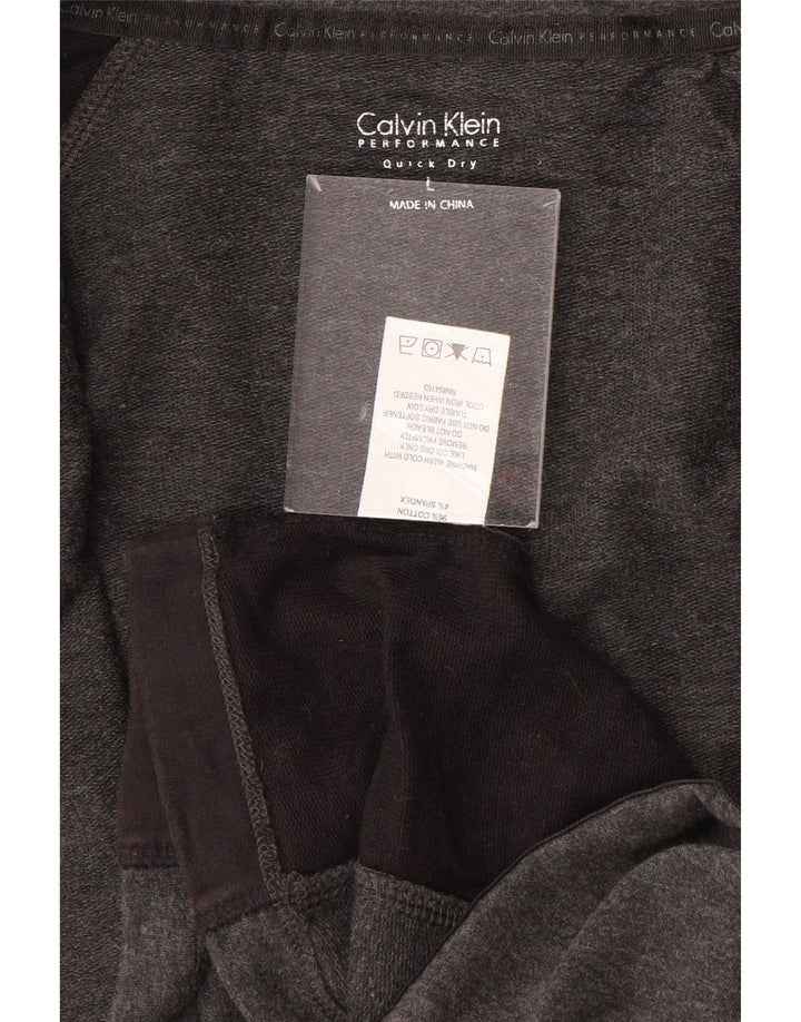 CALVIN KLEIN Womens Performance træningsdragt Topjakke UK 14 Large Grå