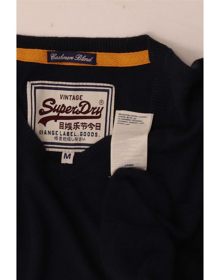 Superdry Herre V-hals sweater Medium marineblå bomuld
