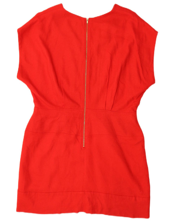 French Connection Womens Sheath Dress UK 16 Large Red Polyester