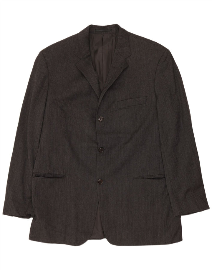 HUGO BOSS Herre 3-knaps blazerjakke EU 54 2XL Grå Uld