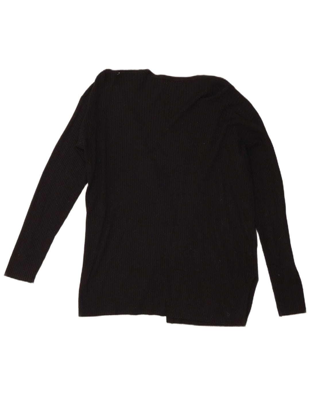 Marks & Spencer Womens Open Cardigan Sweater UK 14 Medium Black Viscose