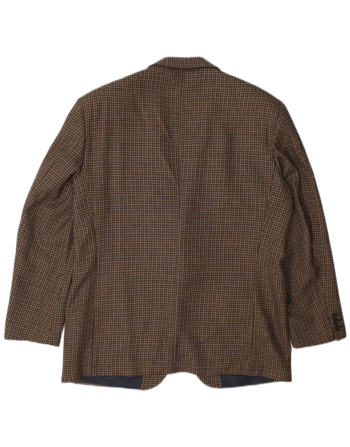 Cacharel Herre 2-knaps blazerjakke IT 52 XL Brun Houndstooth Uld