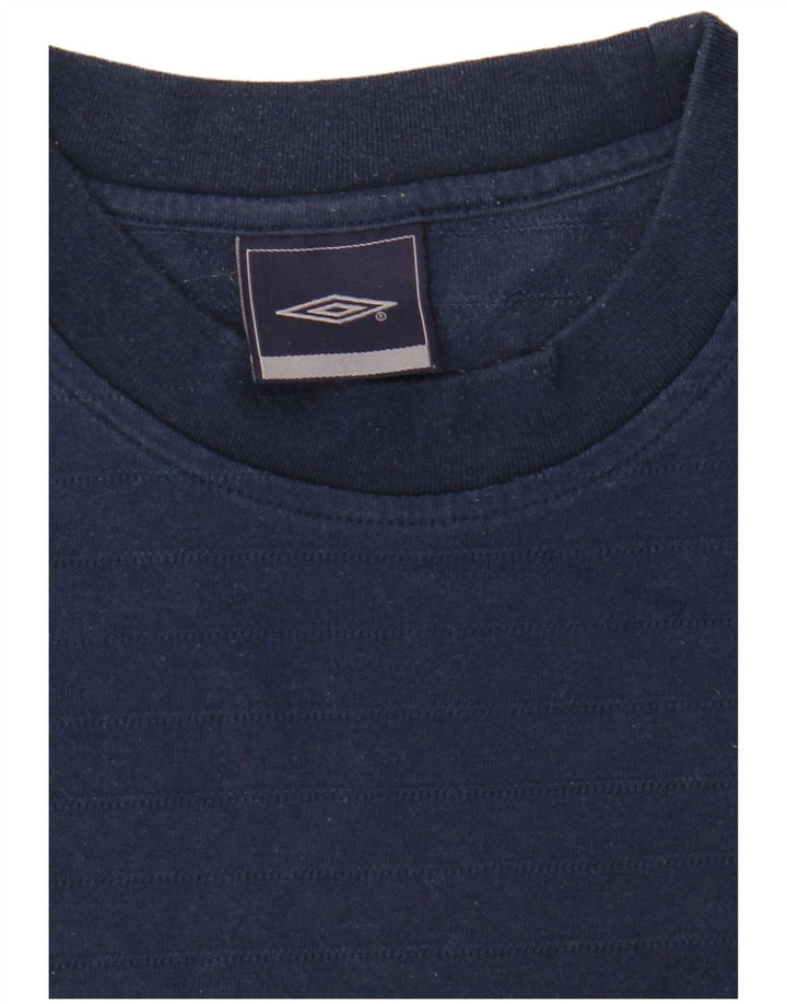 Umbro Herre T-Shirt Top Medium Marineblå Polyester