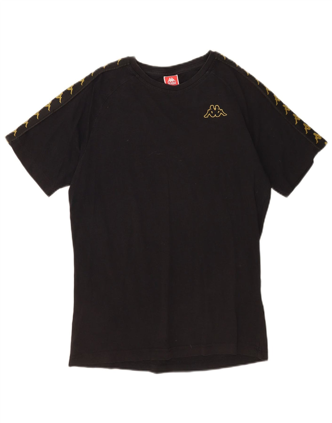 Kappa Herre Grafisk T-Shirt Top Medium Sort