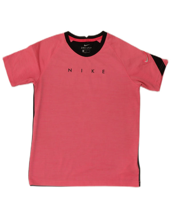Nike piger Dri Fit grafisk T-shirt top 12-13 år stor pink farveblok