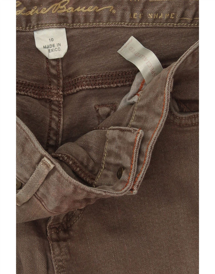 EDDIE BAUER Womens Slightly Curvy Slim Jeans US 10 Large W34 L30 Brown Vintage Eddie Bauer and Second-Hand Eddie Bauer from Messina Hembry 