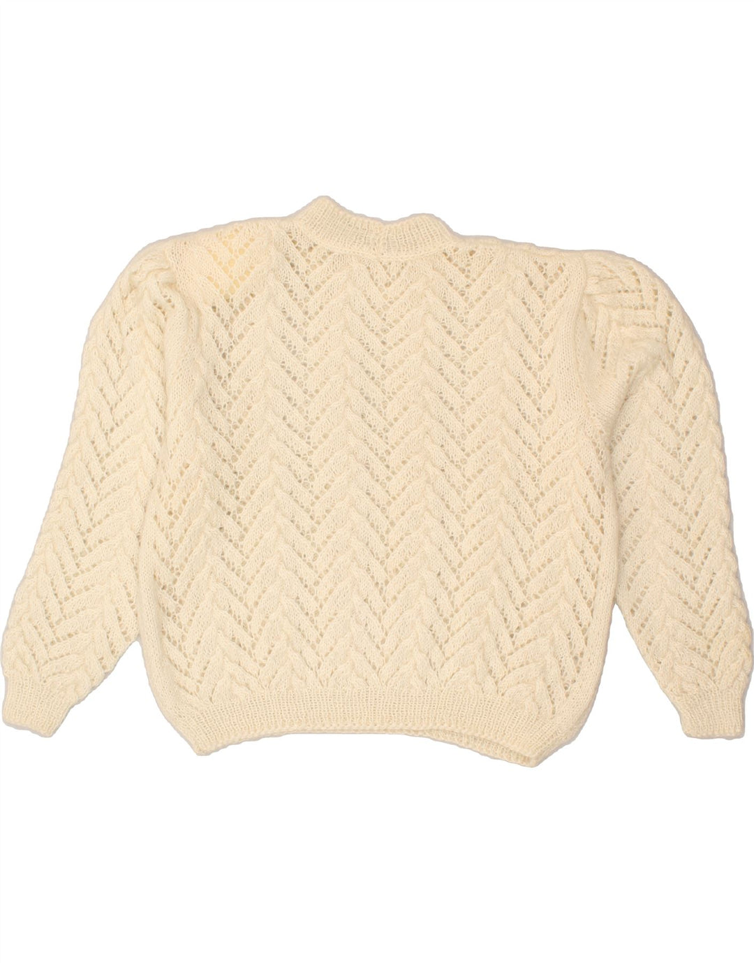 VINTAGE Womens Crew Neck Jumper Sweater UK 16 Large Off White | Vintage Vintage | Thrift | Second-Hand Vintage | Used Clothing | Messina Hembry 