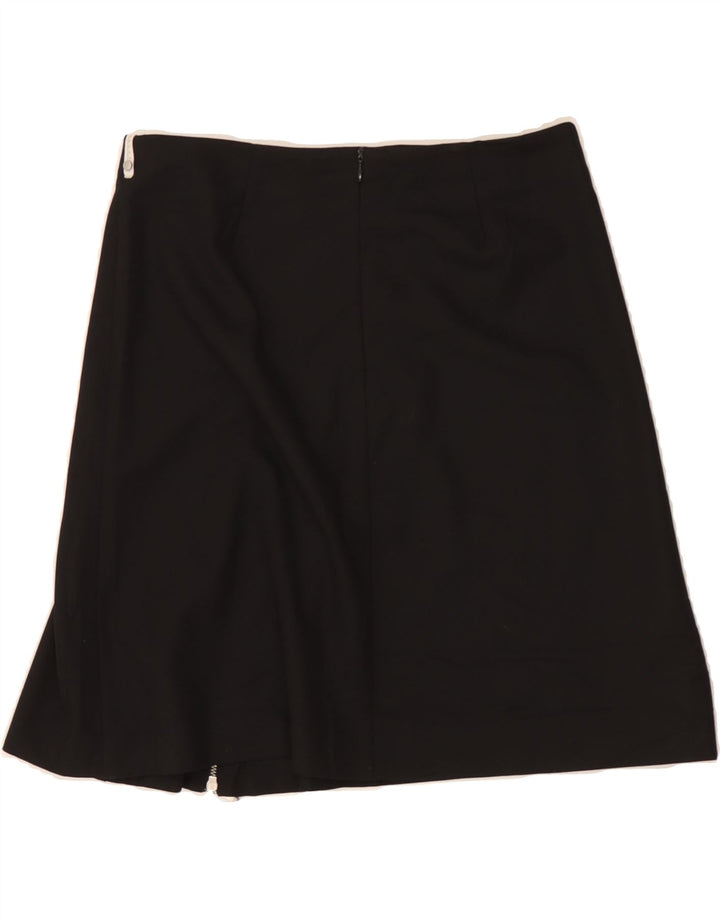 TRUSSARDI Womens A-Line Skirt IT 42 Medium W30 Black Polyester Vintage Trussardi and Second-Hand Trussardi from Messina Hembry 