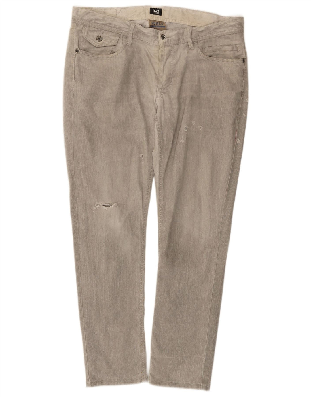 Dolce & Gabbana Herre Tight Fit Regular Straight Jeans W34 L28 Grå