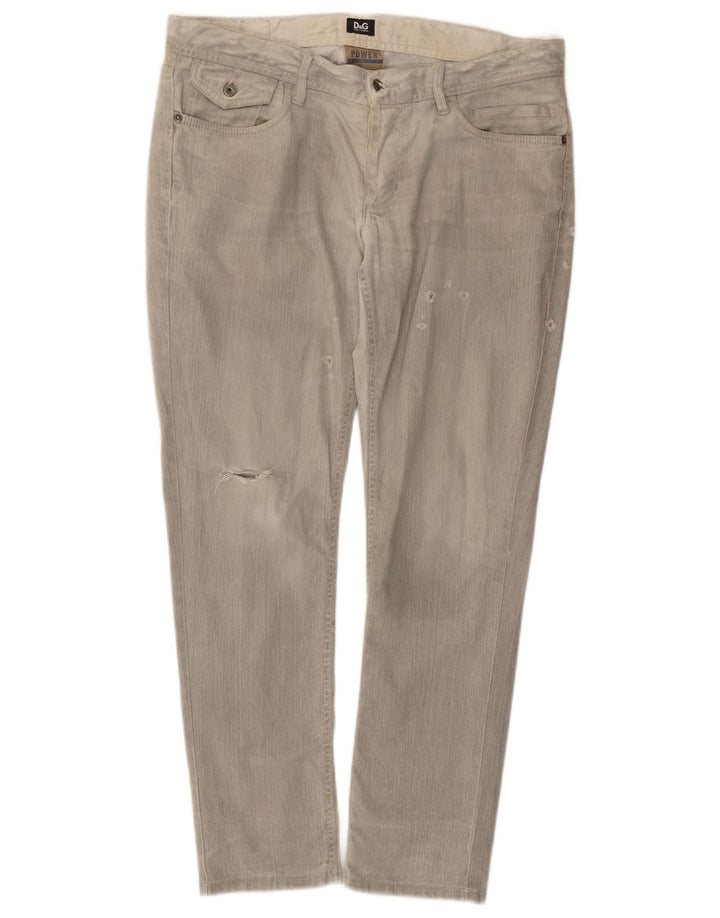 Dolce & Gabbana Herre Tight Fit Regular Straight Jeans W34 L28 Grå
