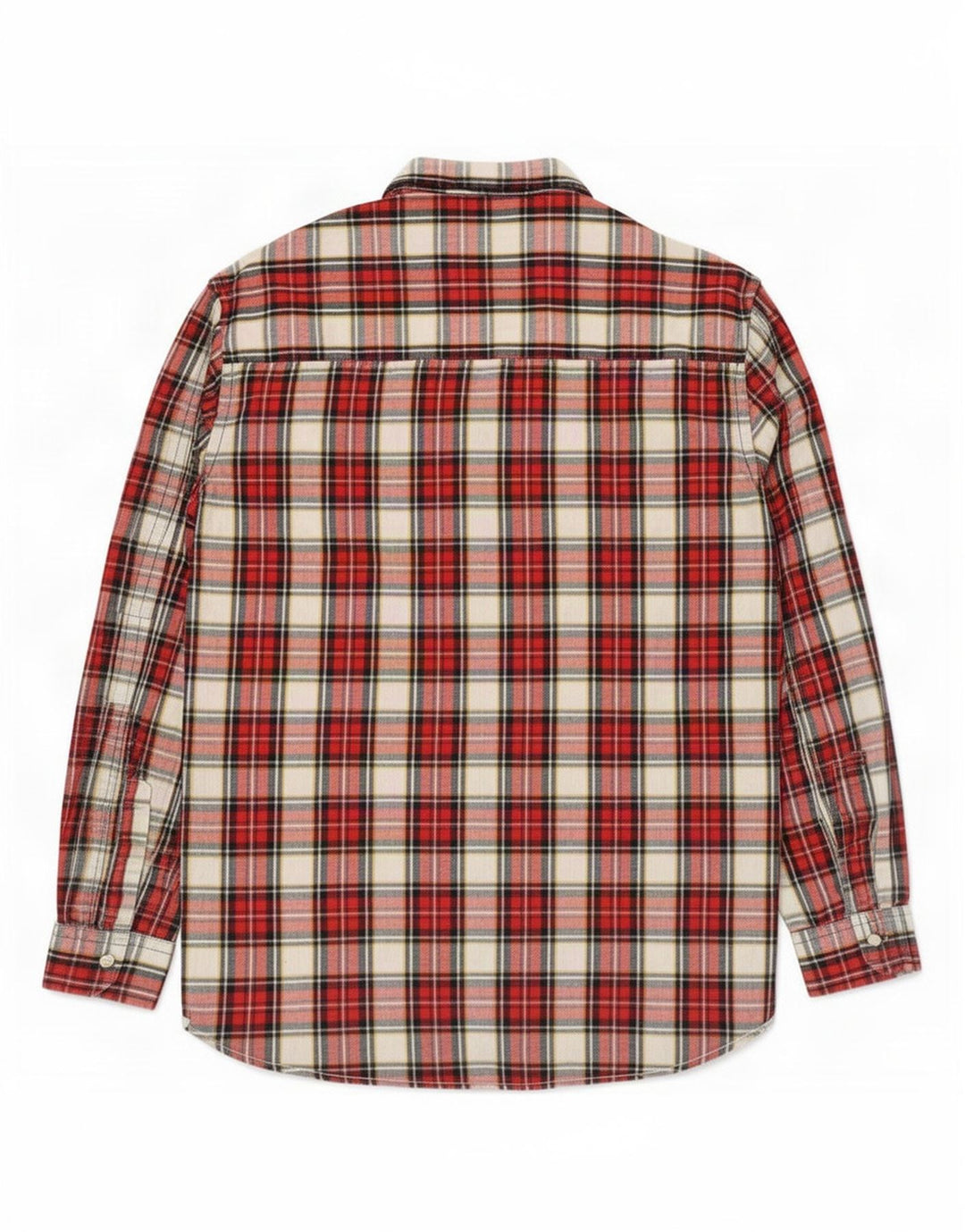 Vintage herreskjorte XL rød plaid bomuld