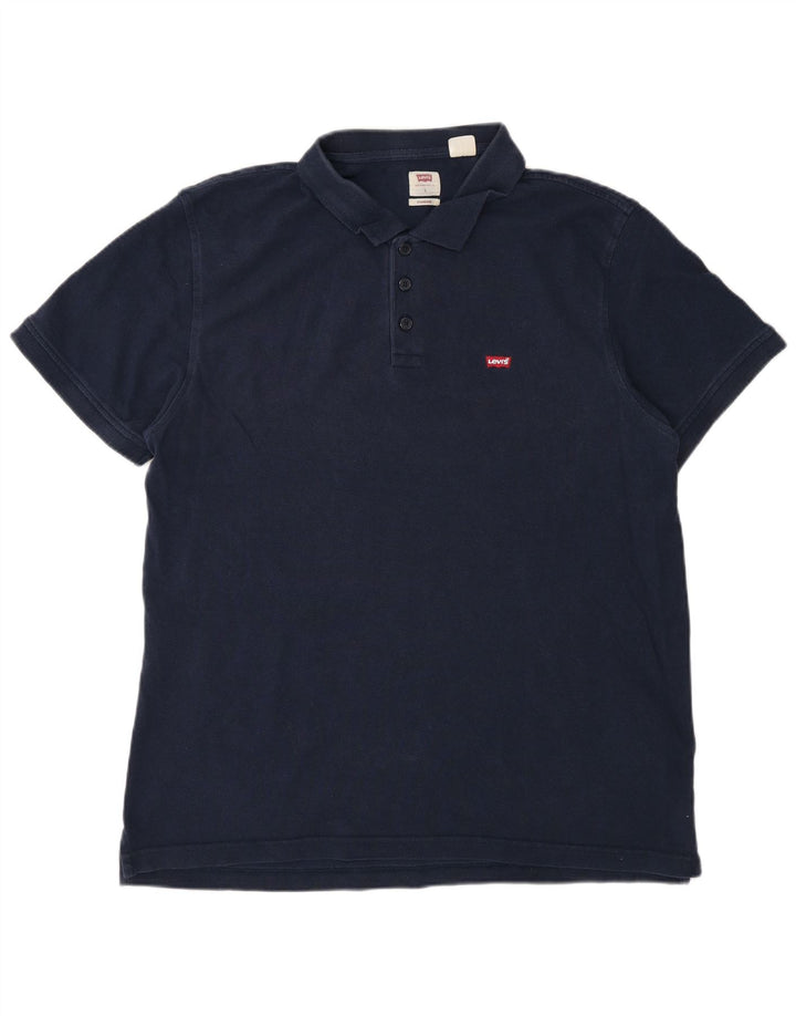 Levi's Herre Standard Fit Polo Shirt Stor Marineblå Bomuld